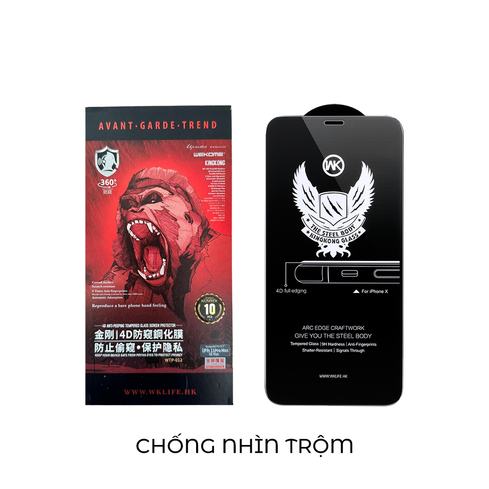 Cường lực Wekome 4D chống nhìn trộm